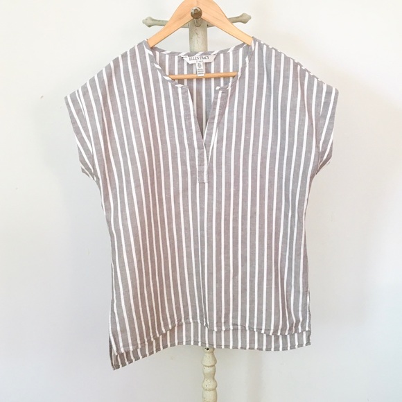 Ellen Tracy Tops - Linen blend dolman cut top